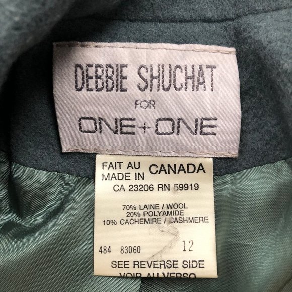 Vintage Cashmere Wool Blend Double Breasted Oversized Preppy Blazer Jacket Coat - Picture 6 of 10